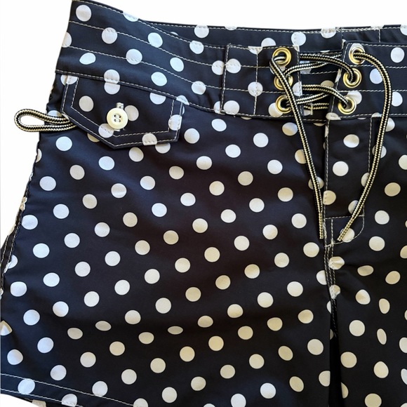 Birdwell “Birdie” Blue and White Polka Dot Beach Britches Board Shorts - Picture 3 of 5